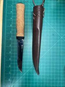 Helle Hellefisk Fishing Knife with Cork Handle