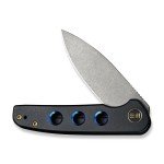 WE Shakan Folding Knife Black/Blue Ti Handle