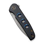 WE Shakan Folding Knife Black/Blue Ti Handle