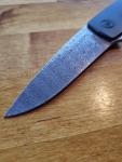 Grimsmo Rask Knife - Ladder Damasteel, Titanium, Black