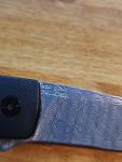 Grimsmo Rask Knife - Ladder Damasteel, Titanium, Black
