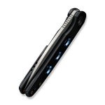 WE Shakan Folding Knife Black/Blue Ti Handle