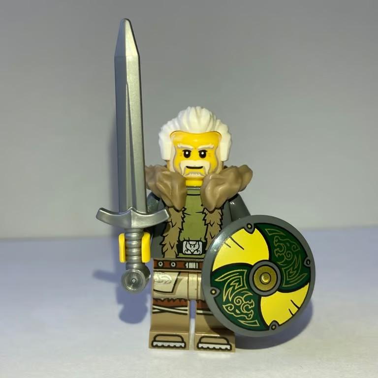 LEGO Viking Chief Minifigure with Sword and Shield