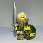 LEGO Viking Chief Minifigure with Sword and Shield