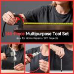 PULITUO 148-Piece Home Tool Set with Drill