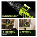 12V Portable Cordless Drill Tool Set