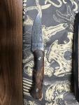 Montana Knife Co. Damascus Blackfoot with Leather Sheath