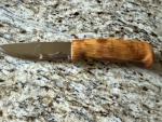 Helle Gaupe 4.21" Fixed Knife with Curly Birch