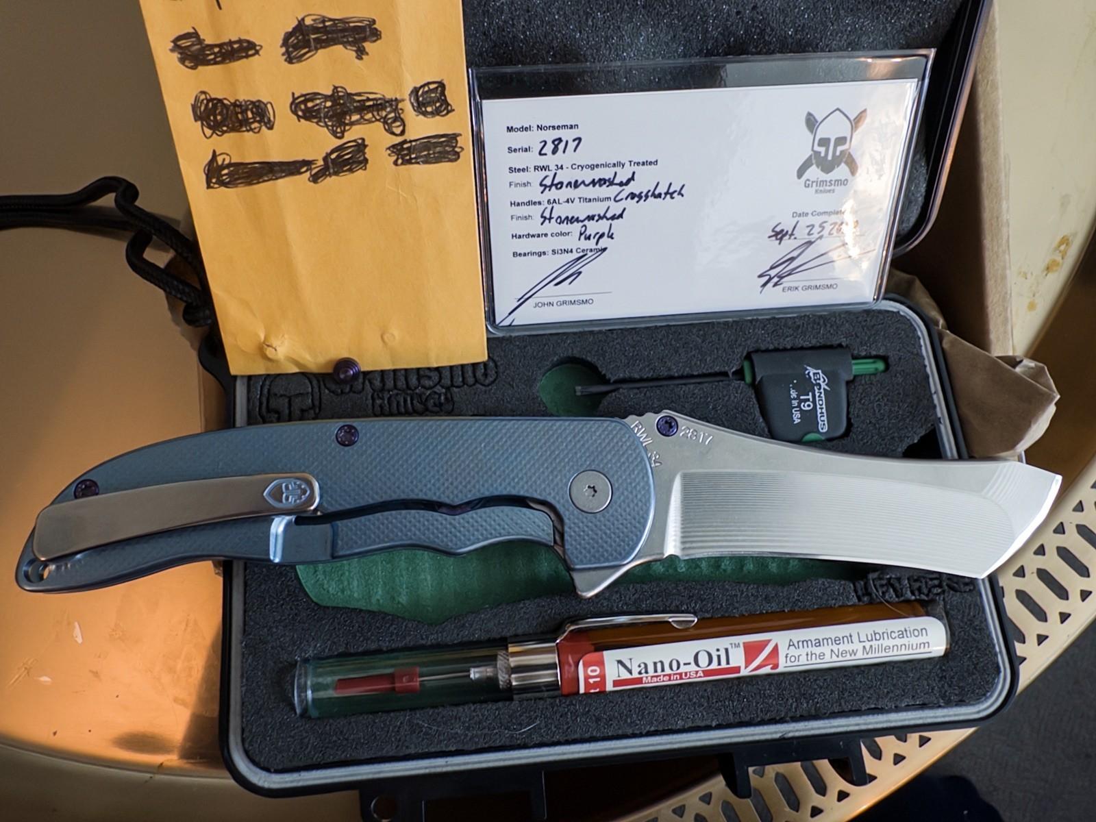 Grimsmo Norseman - Light Blue Stonewashed Knife