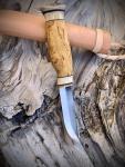 Wood Jewel Puukko Knife with Custom Sheath