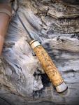 Wood Jewel Puukko Knife with Custom Sheath