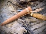 Wood Jewel Puukko Knife with Custom Sheath