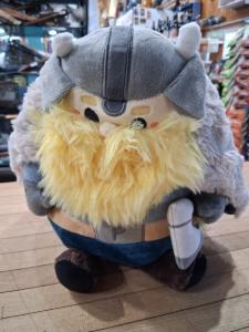 Viking Warrior Plush Doll with Cloak and Sword