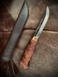 Kauhavan Puukkopaja 80CRV2 Carbon Puukko Knife