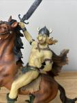Viking Warrior Horse Sculpture with Sword