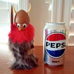 Wooden Viking Warrior Figurine with Sword and Shield