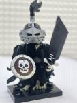 Evil Skeleton Knight Minifigure with Sword and Shield