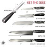 Hell's Kitchen 7-Piece Damascus Steel Knife Set