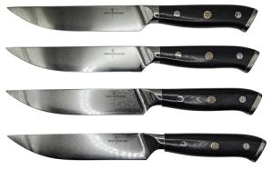 Norseman 4-Piece Steak Knife Set, Damascus Steel