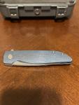 Grimsmo Rask Ice Blue Titanium Pocketknife