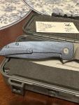 Grimsmo Rask Ice Blue Titanium Pocketknife