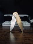 Grimsmo Rask Bronze Titanium Pocketknife with RWL34 Blade