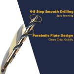 29pc Tungsten-Cobalt Drill Bit Set for Metal