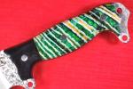 Busse Custom ASH2 G10 Green Marble Knife