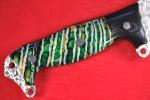 Busse Custom ASH2 G10 Green Marble Knife