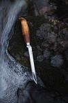 Helle 62 Fiskekniv Fixed Blade Knife, Curly Birch