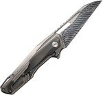 We Knife Co Falcaria Framelock Damasteel Knife