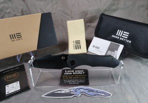 WE Knife High-Fin 20CV Titanium Black Handle