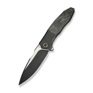 WE Archeozoic Black Folding Knife with CF Handle