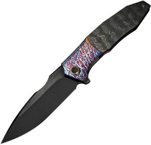 We Knife Archeozoic Flamed Titanium Folding Knife