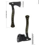 Montana Knife Company Hellgate Hatchet - Green/Black G10