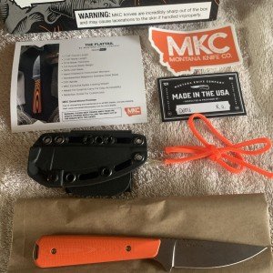Montana Knife Co. FlatTail Meat Eater Hunter Orange