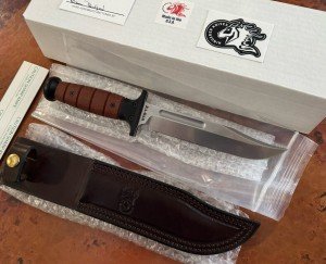 Hinderer Knives KABAR 3V Stonewash Micarta