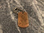 Steel Flame Copper Rick Hinderer Dog Tag Pendant