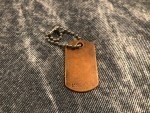 Steel Flame Copper Rick Hinderer Dog Tag Pendant