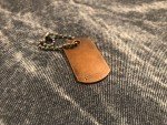 Steel Flame Copper Rick Hinderer Dog Tag Pendant
