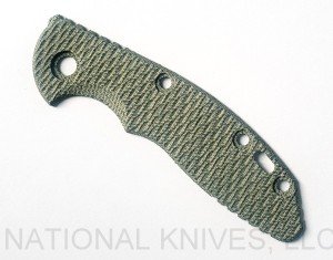 Rick Hinderer XM-18 Micarta Handle Scale - OD Green