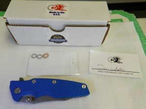 Hinderer Eklipse Tanto Knife with Blue G10 Handle