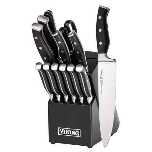 Viking 14-Piece Knife Set with Rubberwood Block