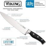 Viking 14-Piece Knife Set with Rubberwood Block