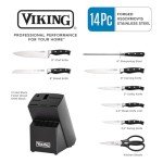 Viking 14-Piece Knife Set with Rubberwood Block