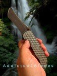 Grimsmo Norseman Knife #4861 Ice Blue Titanium