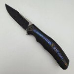WE KNIFE Zonda Black Titanium & Carbon Fiber Knife