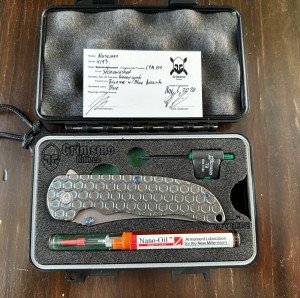 Grimsmo Norseman Knife - Bronze Blue Honeycomb Ti