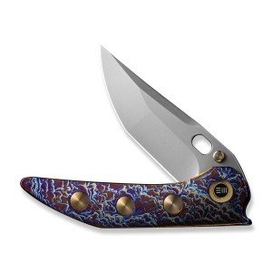 WE Knife Attor Frame Lock Flamed Titanium Knife