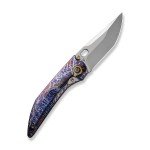 WE Knife Attor Frame Lock Flamed Titanium Knife